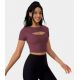 Round Neck Cut Out Cropped Barre Ballet Dance Sports Top