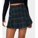 Everyday High Waisted 2-in-1 Plaid Pleated Activity Skirt