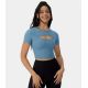 Round Neck Cut Out Cropped Barre Ballet Dance Sports Top